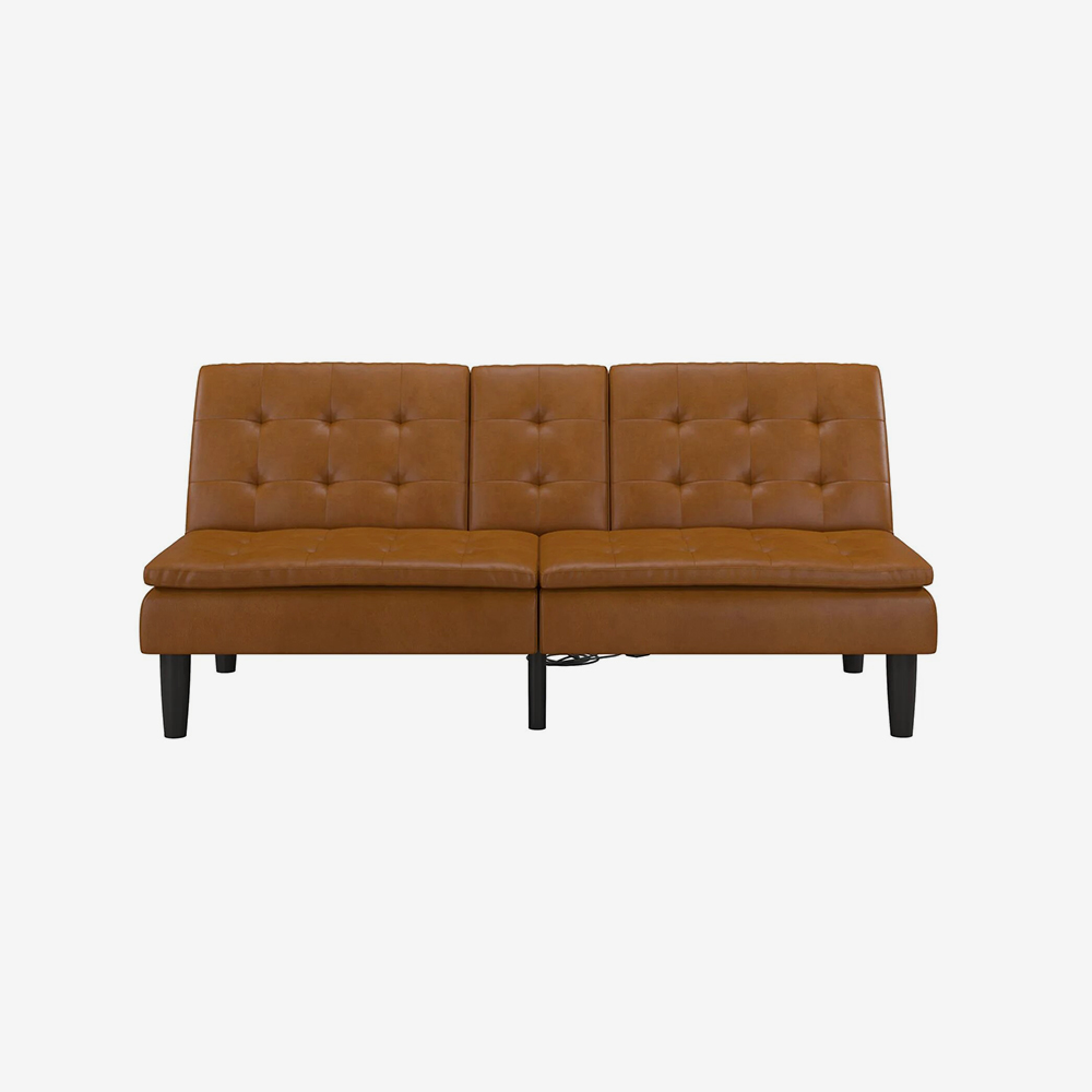 Modern Faux Leather Sofa - Image 4